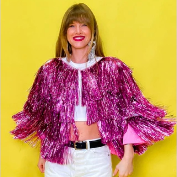 Fringe & Co Jackets & Coats Fringe Co Authentic Tinsel Jacket Eras Tour Taylor Swift Karma